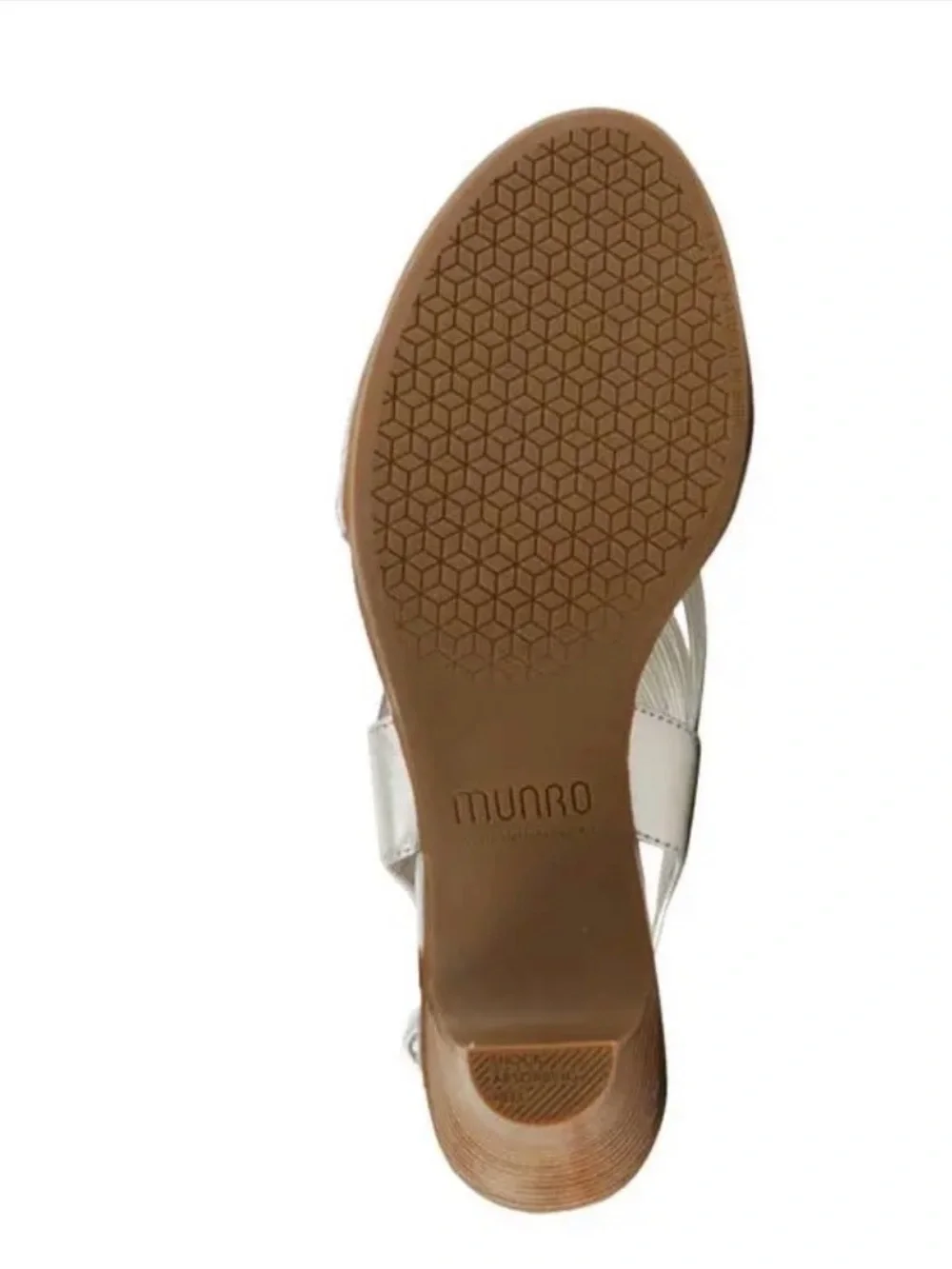 Munro Marianna Gold Silver Strappy Low Heel Sandals - Women size 10 SS